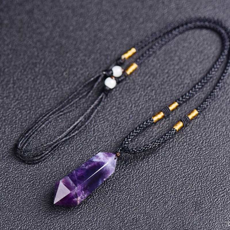 Natural Crystal Amethyst Healing Necklace – Lyra