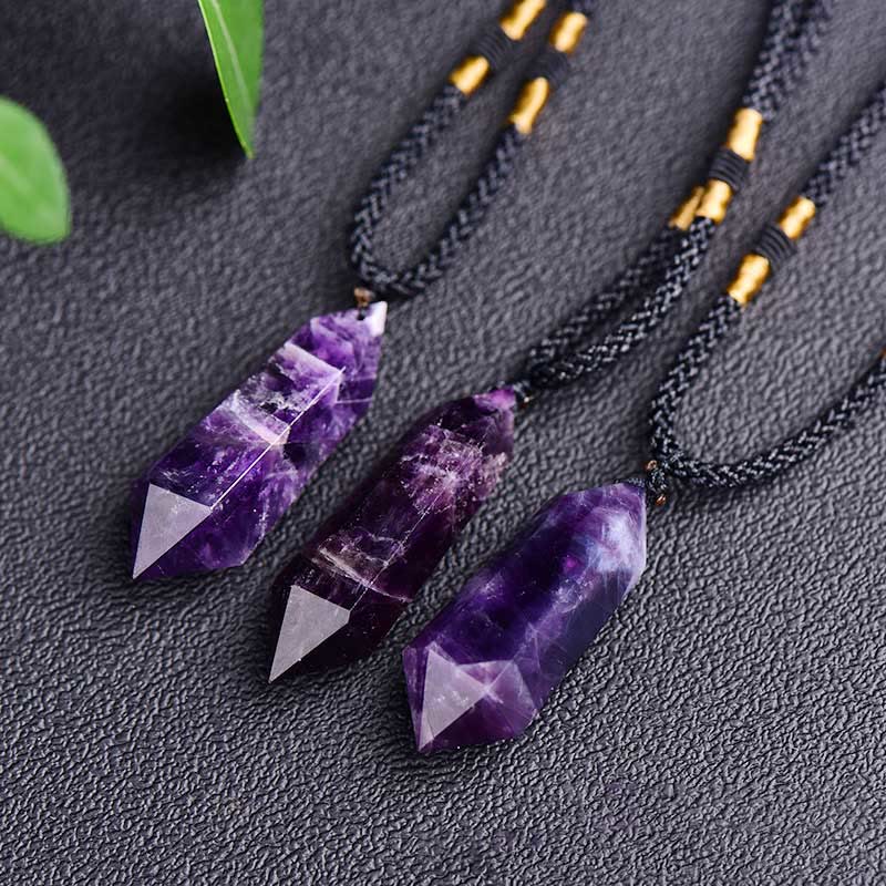 Natural Crystal Amethyst Healing Necklace – Lyra