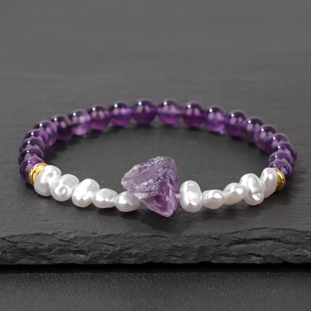 Natural Crystal Bead Bracelet – Eline