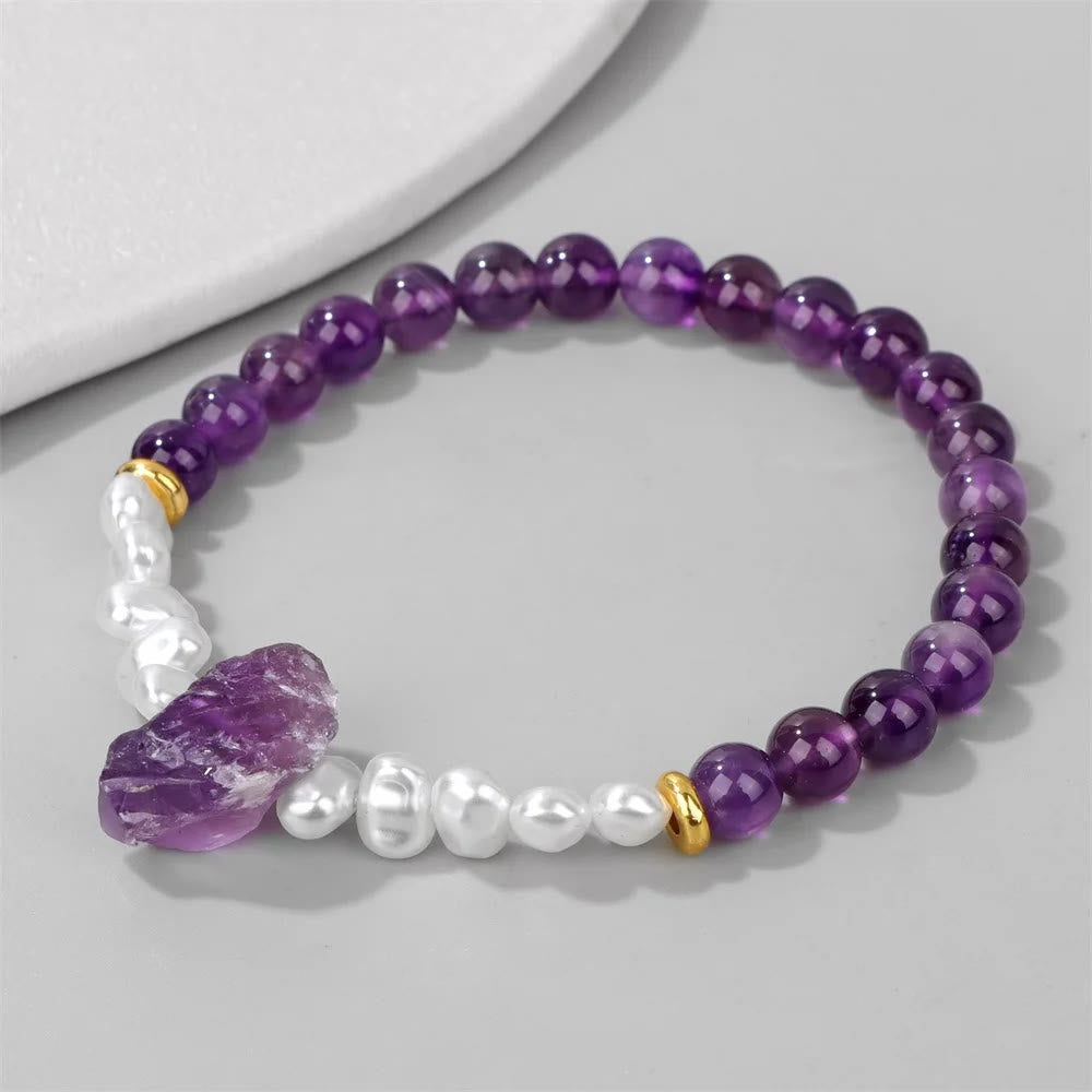 Natural Crystal Bead Bracelet – Eline