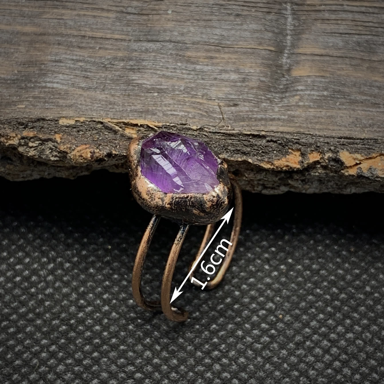 Natural Raw Stone Birth Ring – Selina