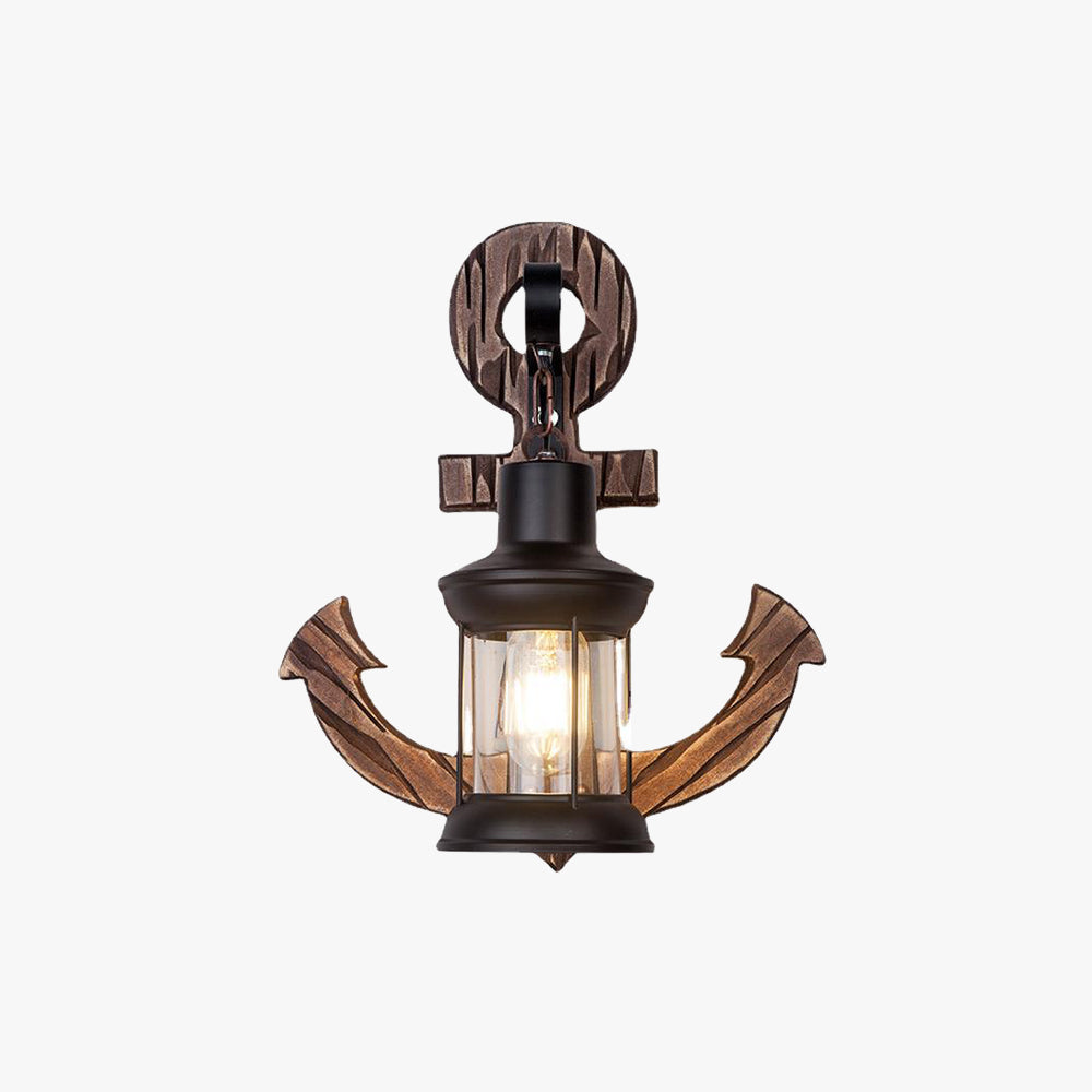 Wooden Anchor LED Wall Light – Nautica