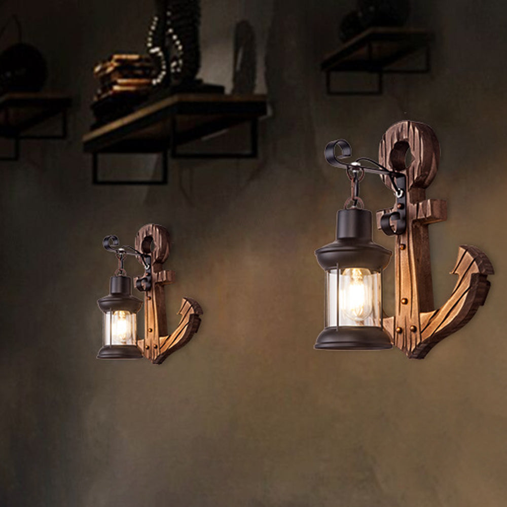 Wooden Anchor LED Wall Light – Nautica
