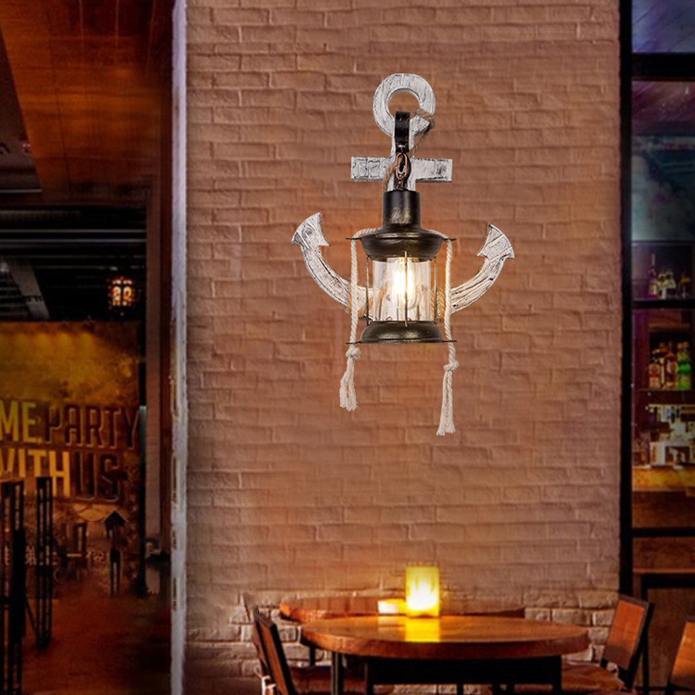 Wooden Anchor LED Wall Light – Nautica