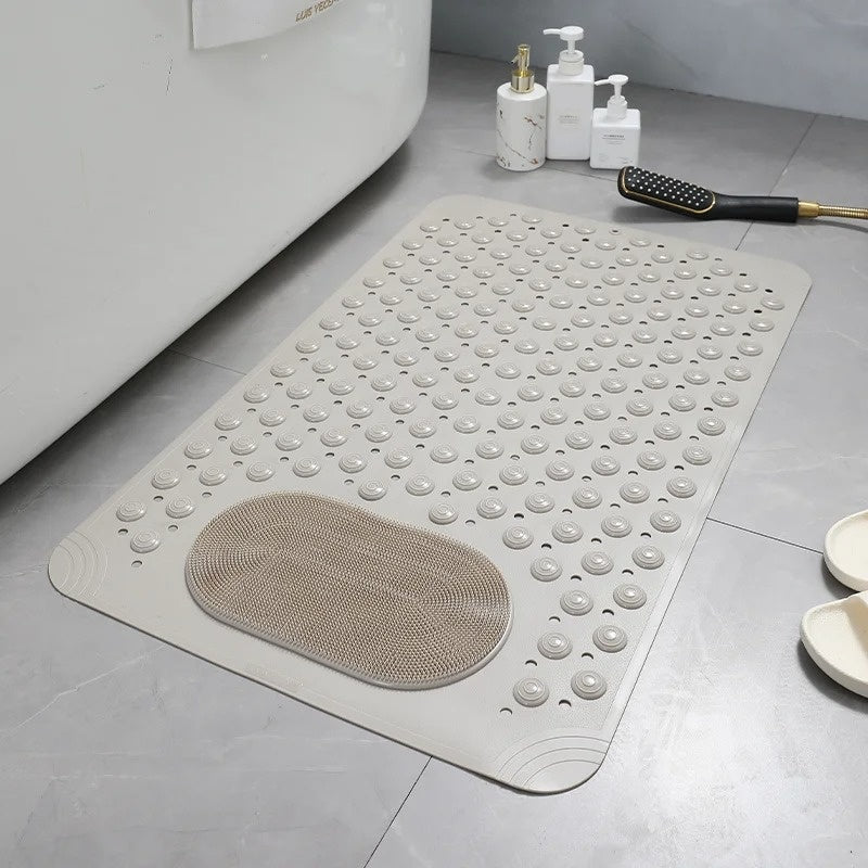Anti-Slip Shower Mat with Foot Scrubber | Safe Showering