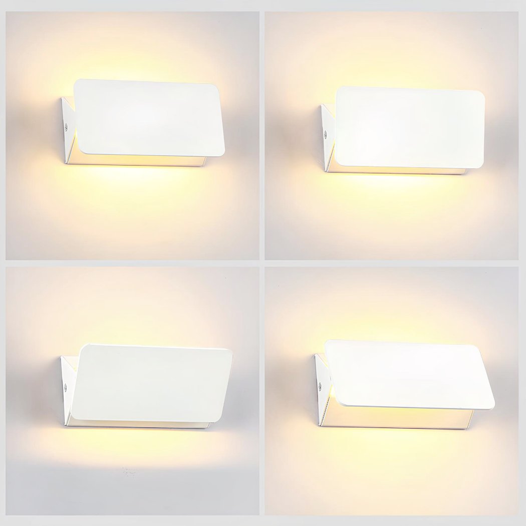 FlexiGlow Modern White Wall Lamp – Adjustable Shade for Perfect Light Distribution