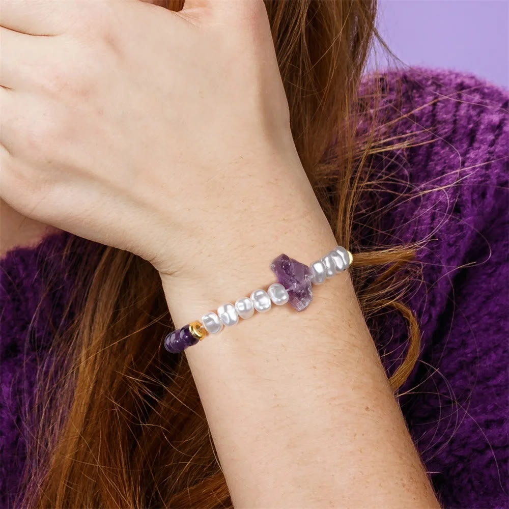 Natural Crystal Bead Bracelet – Eline