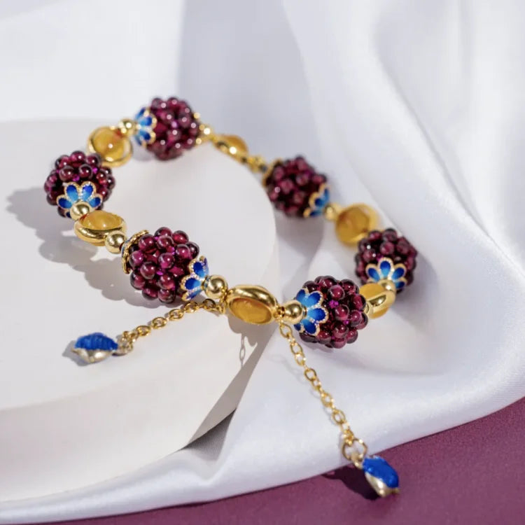 Natural Garnet Bracelet – Selina