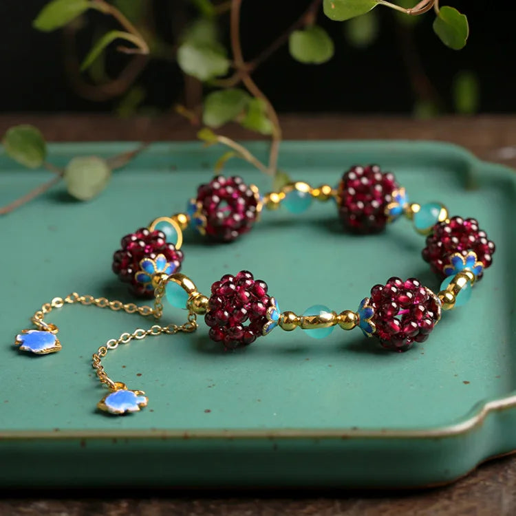 Natural Garnet Bracelet – Selina