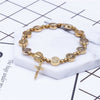 Gold and Silver Coloured Christian Cross Bracelet – Solana