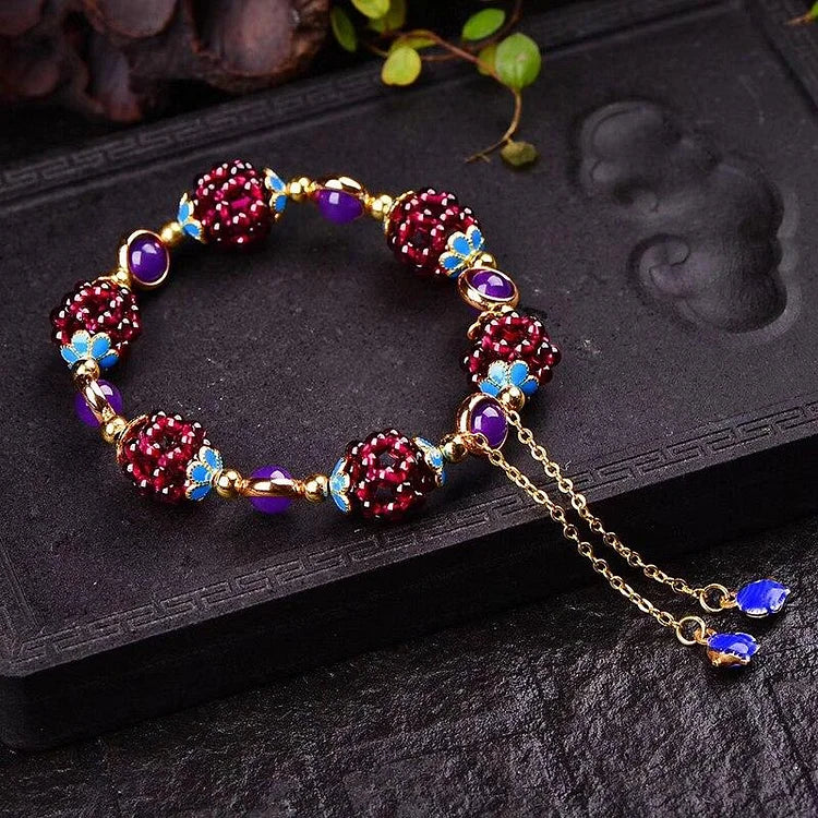 Natural Garnet Bracelet – Selina