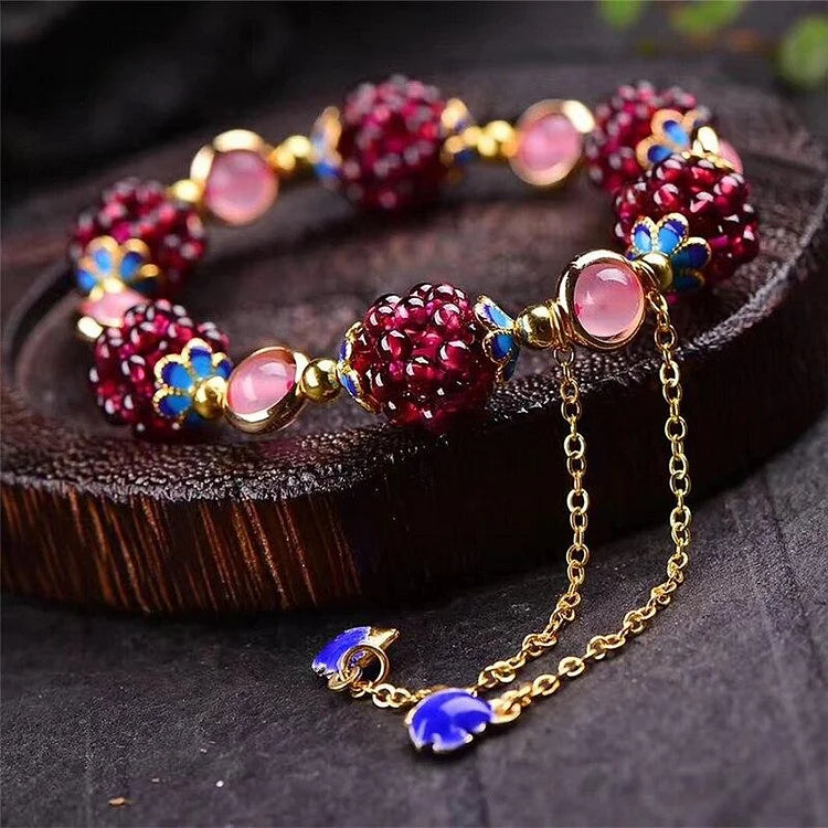 Natural Garnet Bracelet – Selina
