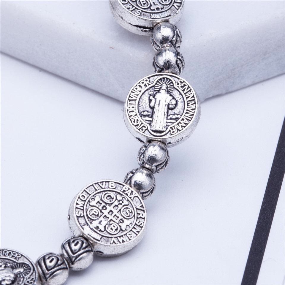 Gold and Silver Coloured Christian Cross Bracelet – Solana