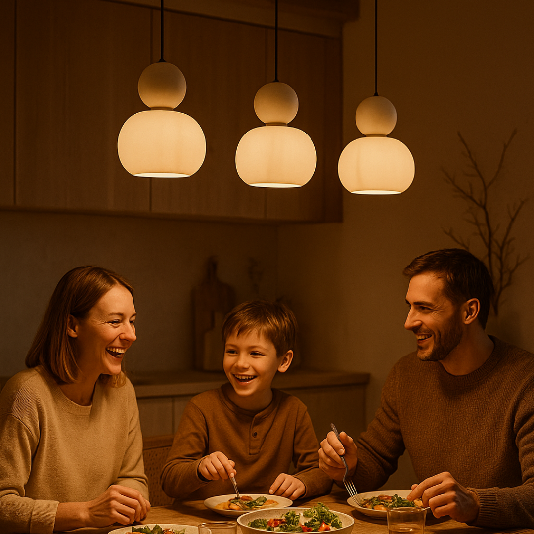 CrèmeLuma Pendant Light - Art Deco Design