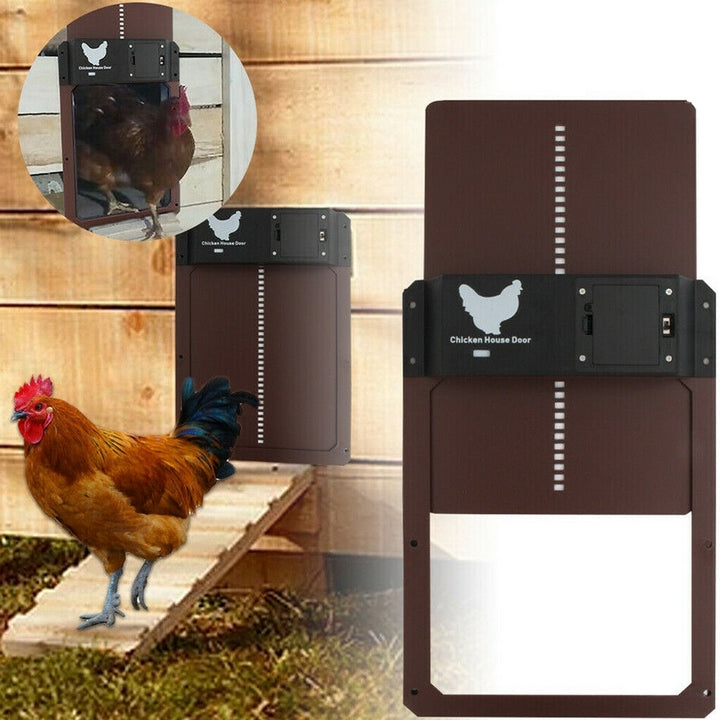 PoultryGuard Luxe Automatic Door | Smart light-controlled door for safe and secure chicken
