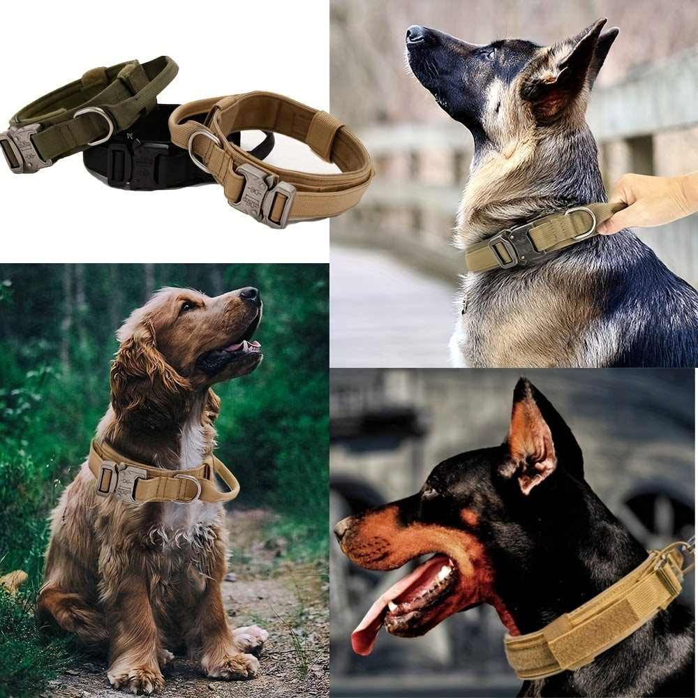 Military Tactical Dog Collar – Adjustable and Durable for Large and Medium Dogs