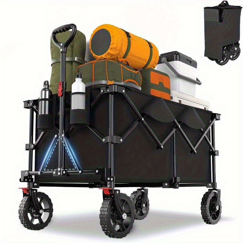 RuggedTrail Folding All-Terrain Trolley – 200L Capacity and 200kg Load Bearing