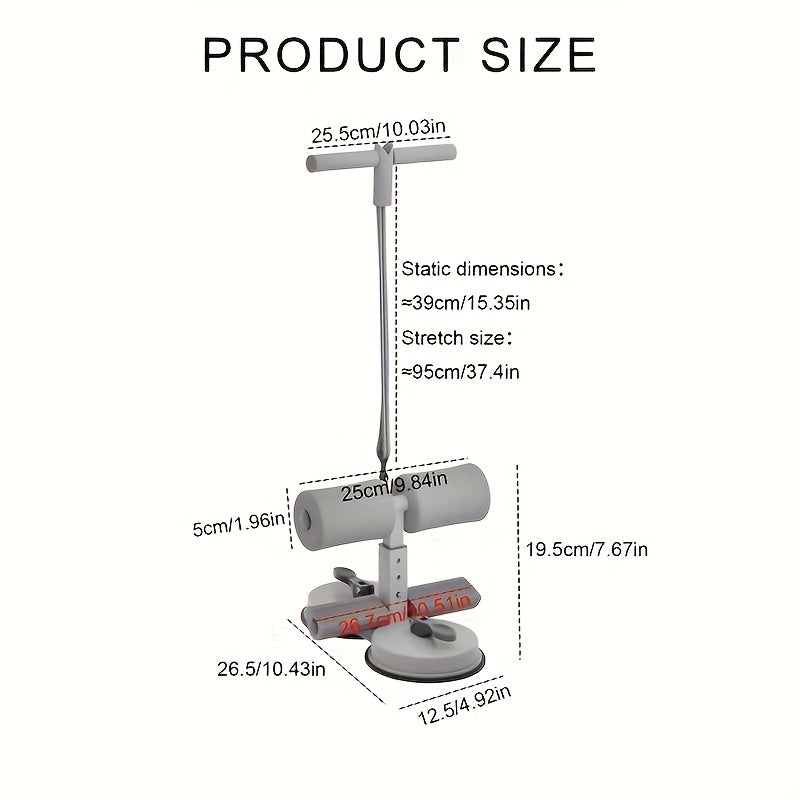 Adjustable Sit-Up Assistant with Dual Suction Cups – Ideal for Home Fitness and Core Training