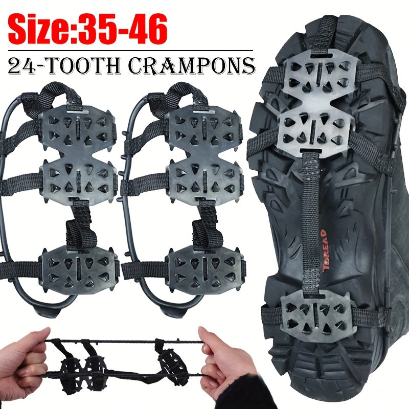 24-Tooth Anti-Slip Crampons – Perfect for Walking, Climbing and Winter Sports