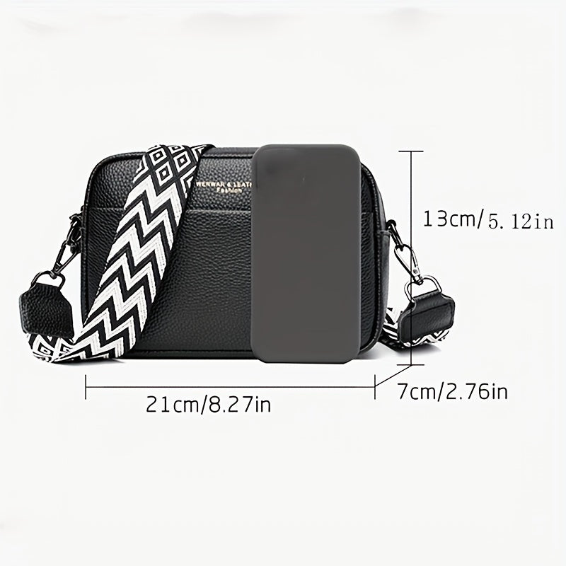 Genuine Leather Crossbody Bag – Practical and Trendy with Guitar Shoulder Strap