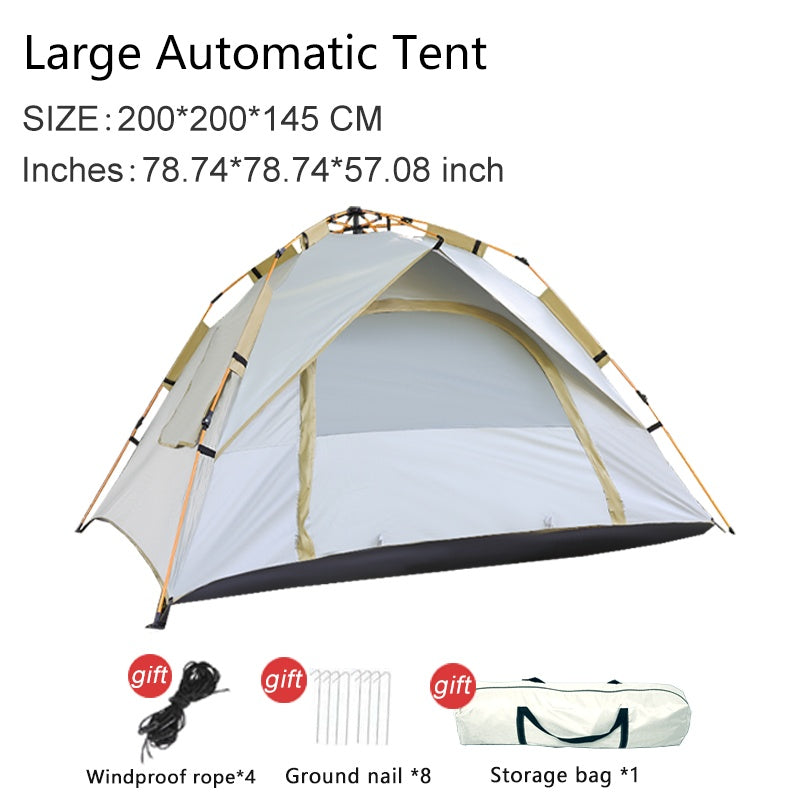 Quick Setup 4-Person Camping Tent – Breathable and Windproof Shelter