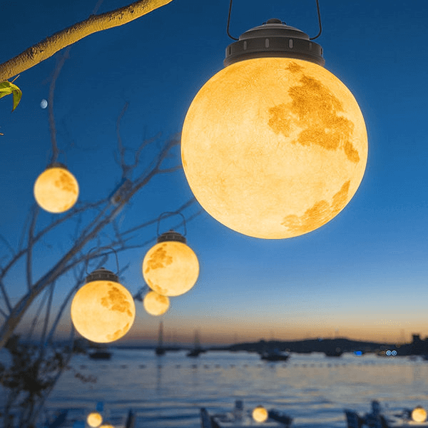 LED Outdoor Pendant Light - Gold Metal & Resin