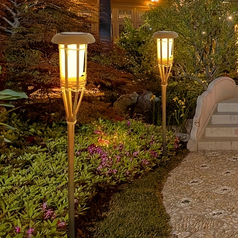 Solar Bamboo Flame Lantern – Atmospheric and Natural