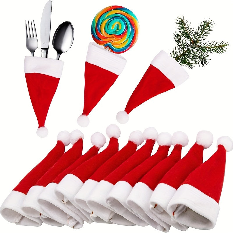 Santa Hat Cutlery Holders Set – For a Festive Table