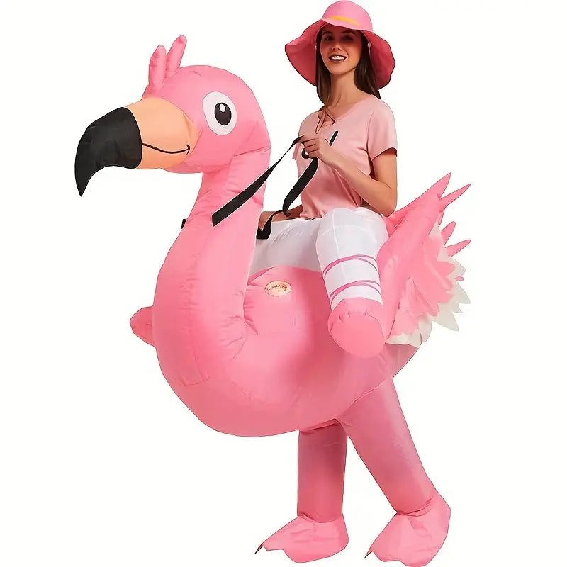 FlamingoRider - Funny Inflatable Flamingo Costume for Carnival & Festive Events