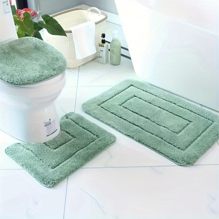 3-Piece Ultra-Fine Fibre Bathroom Mat Set – Quick-Drying and Absorbent