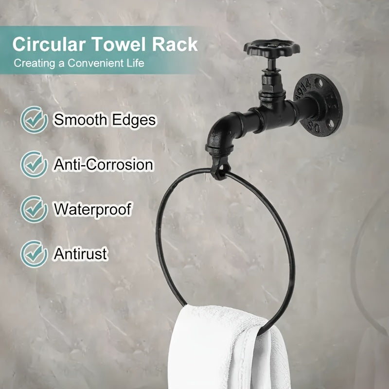 Industrial Towel Ring - For a Rustic Interior