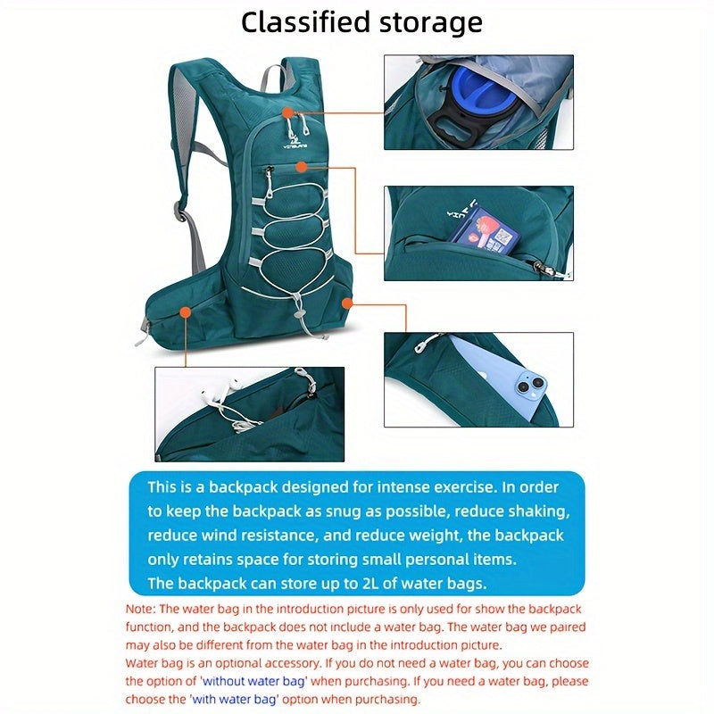 Lightweight Sports Backpack - Breathable and Water-Resistant for Jogging and Hiking