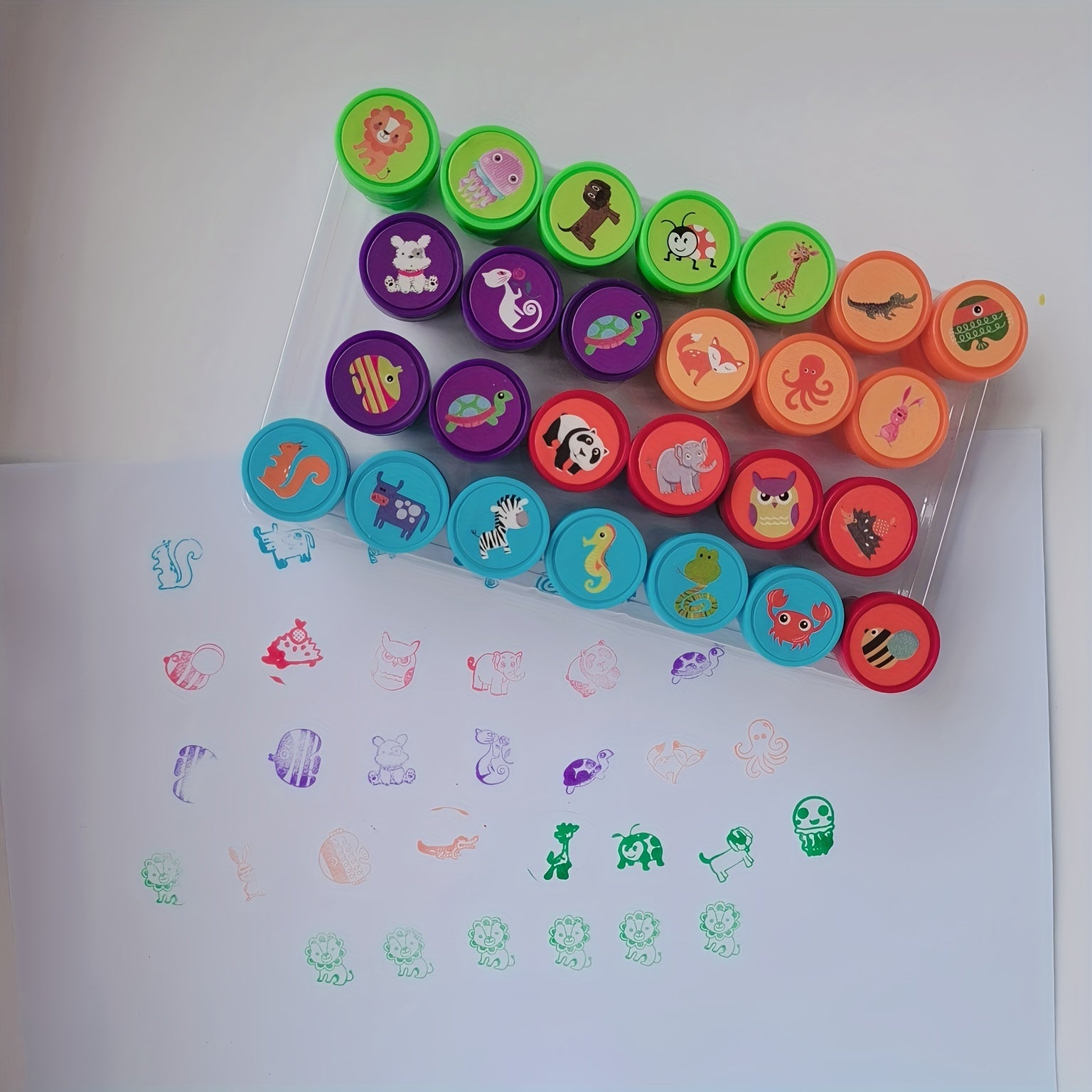 Colourful Animal Stamp Set – 26 Different Stamps for Creative Crafting and Education