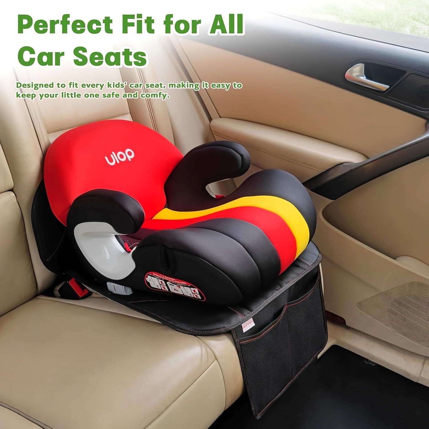 Car Seat Protector for Children – Non-Slip, Protects Seats and Provides Storage for Toys and Snacks