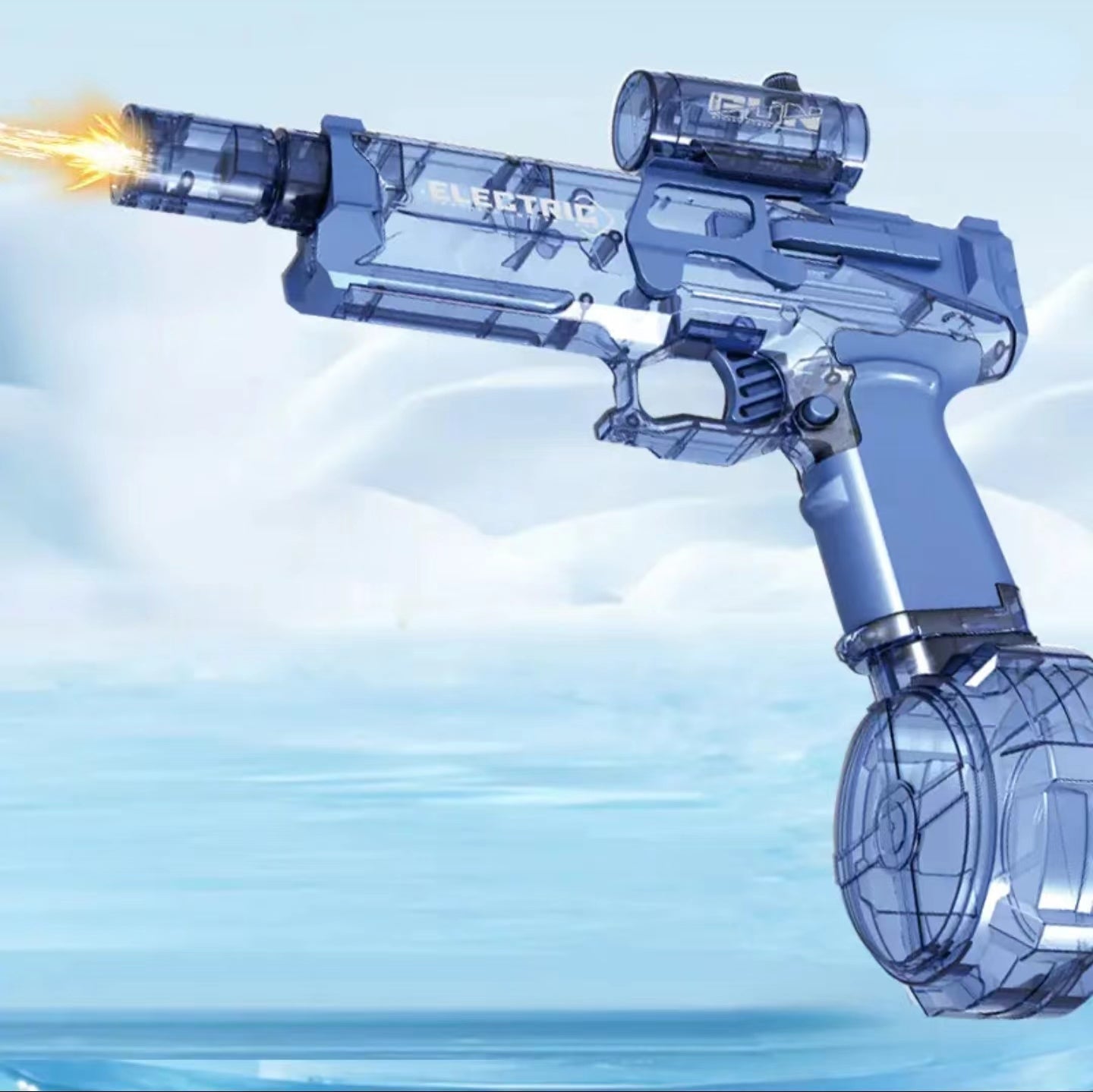 SplashVibe ProWater Blaster | Long-Range Leakproof Water Shooter with Interactive Lights