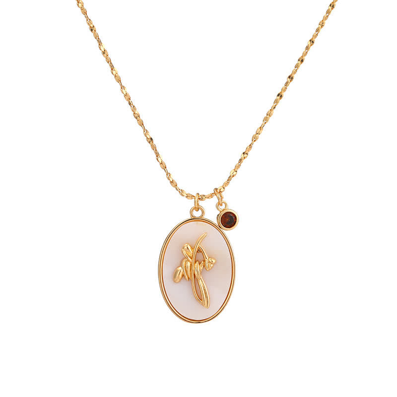 Birthstone and Birth Flower Necklace – Aurora