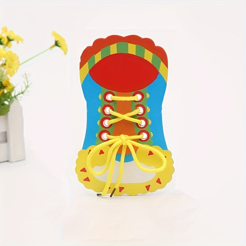 Educational Colourful Lacing Toy – Learning to Tie Shoelaces in a Playful Way