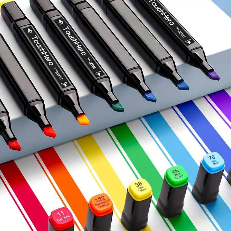 TouchHero 168 Colour Alcohol Markers Set – Professional and Versatile