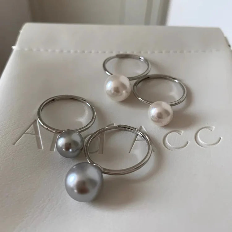 Classic Adjustable Pearl Ring – Sofia