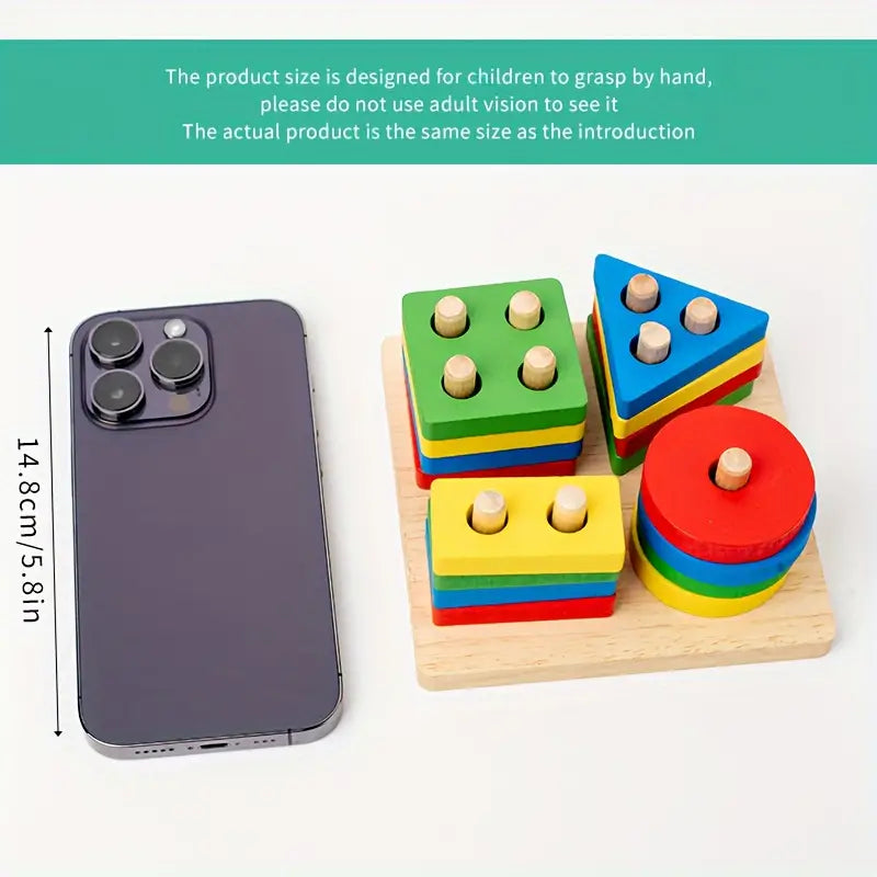 Colourful Wooden Toy Set - Educational Toys for Children