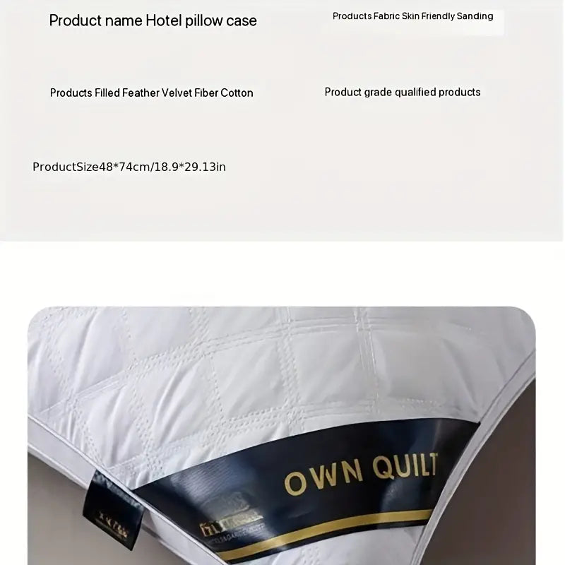 DreamRest - Set of 2 Hypoallergenic 3D Pillows - Soft Cervical Support & Hotel Quality Sleep