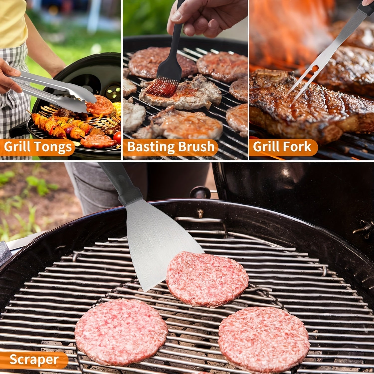 20-Piece Stainless Steel BBQ Grill Tool Set – Everything You Need for the Perfect Barbecue