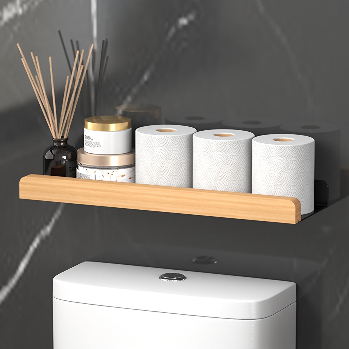 Stylish Wall Shelf Toilet Paper Holder – Perfect for Bathroom Organisation