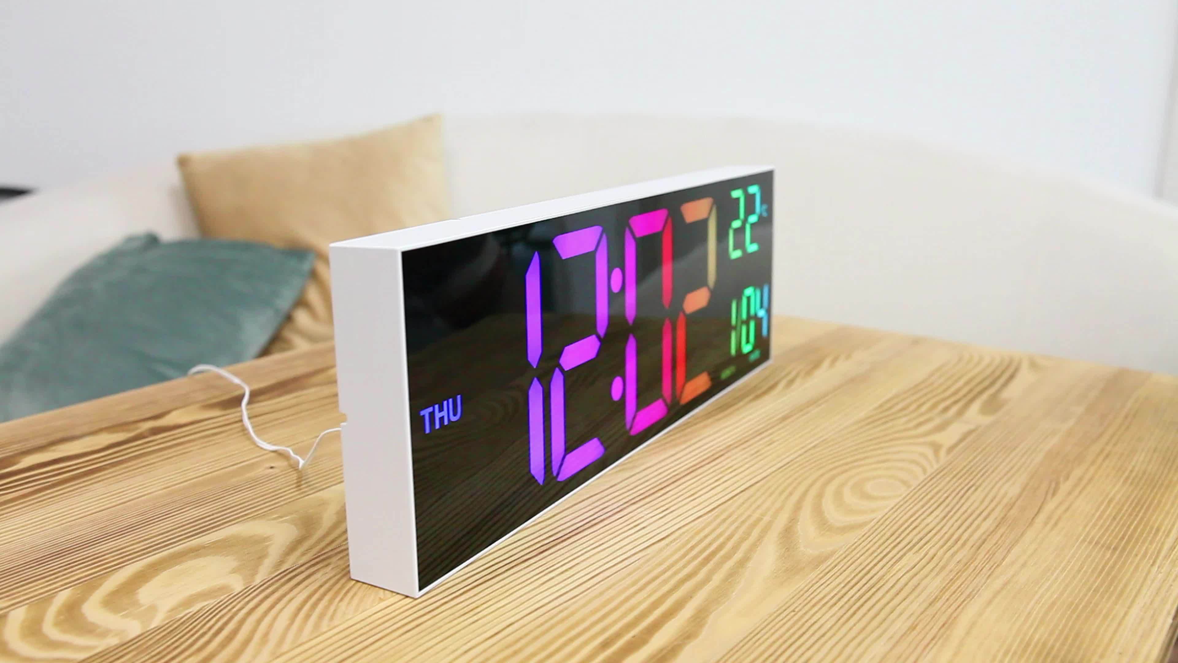 LumiWall Digital Wall Clock – Large, Colourful and Easy to Read