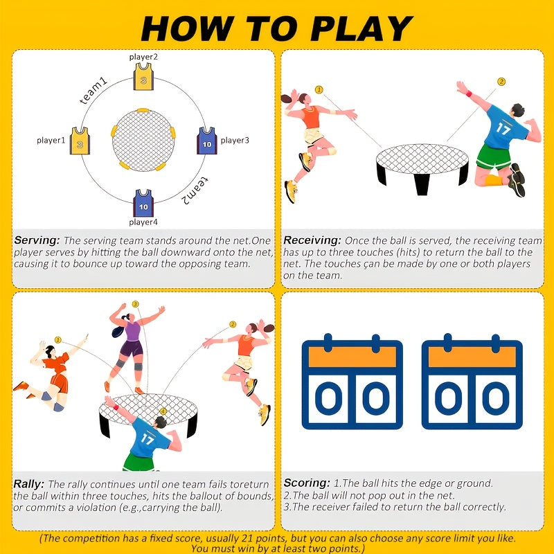 Dynamic Mini Volleyball Net – Compact and Suitable for Any Playing Location