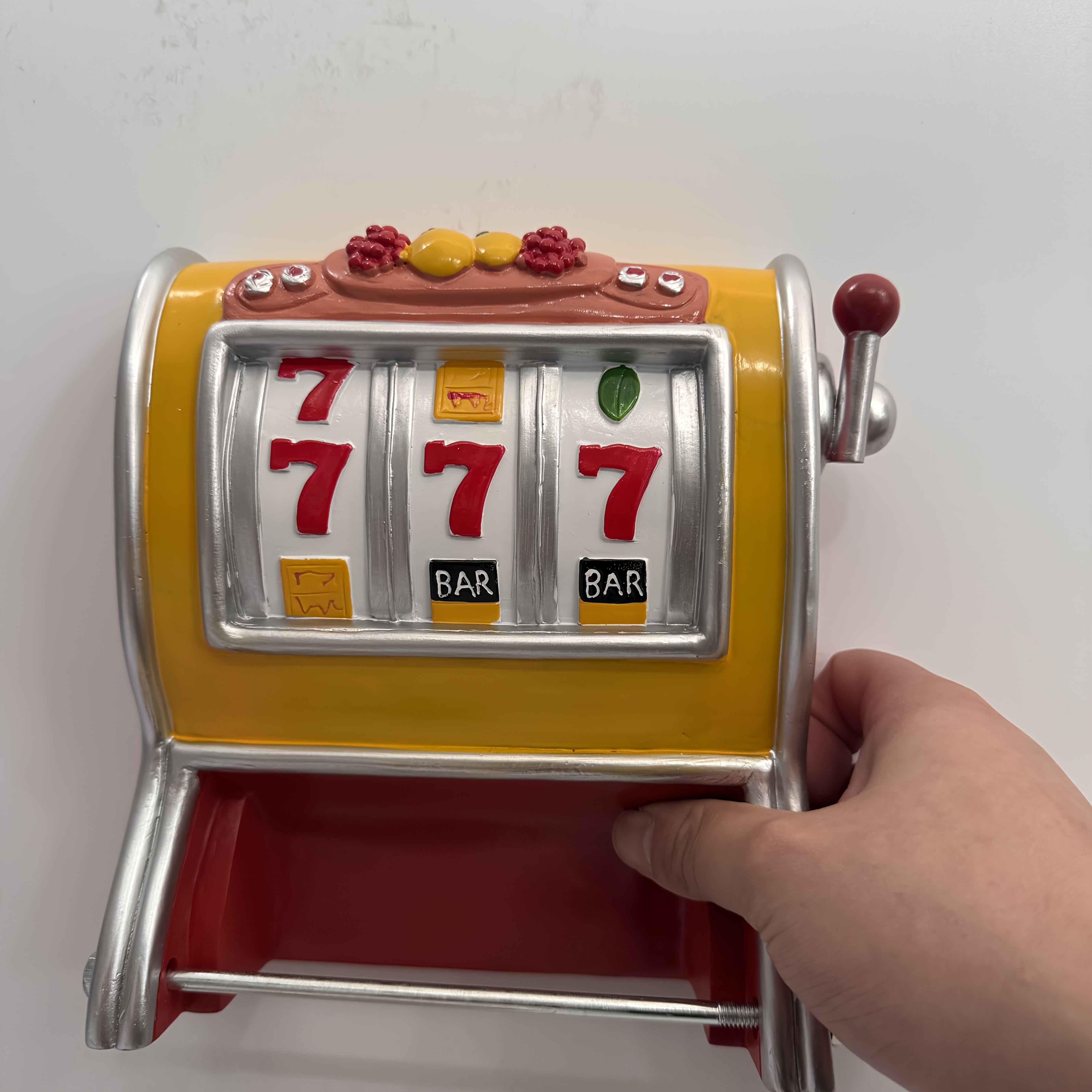 Jackpot Toilet Roll Holder – Slot Machine Design & Wall Mounted