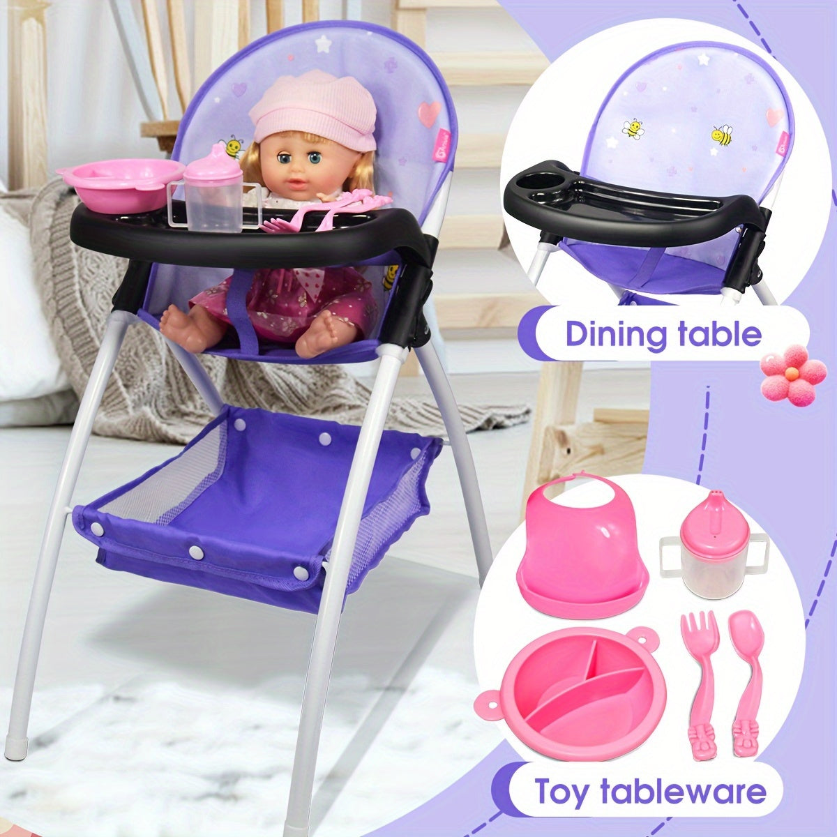 Doll High Chair - Perfect for Playful Meals