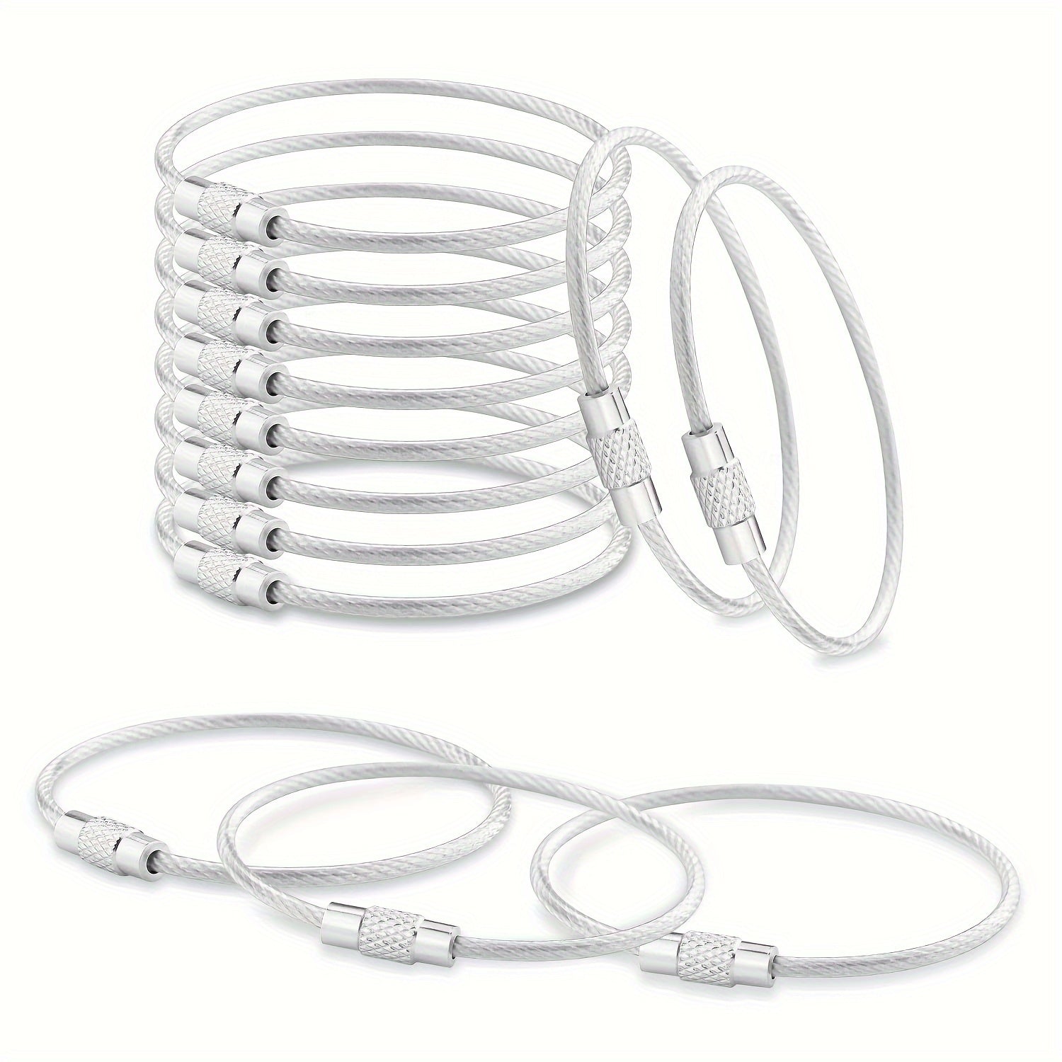 Steel Cable Keychains Set – Durable Keychains for Travel and Outdoor Activities