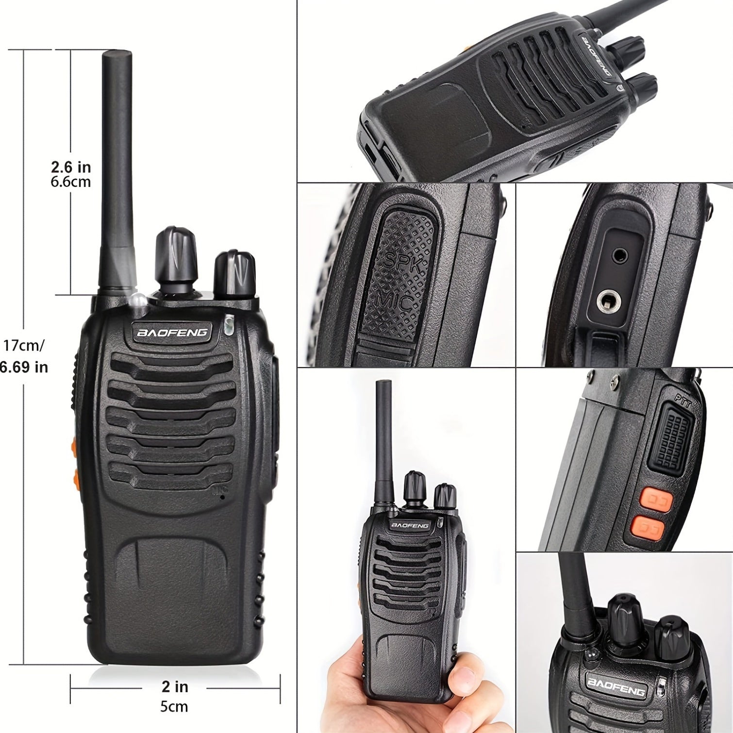 2 Pieces Portable Two-Way Radios – Reliable Communication for Walking, Cycling, and Climbing