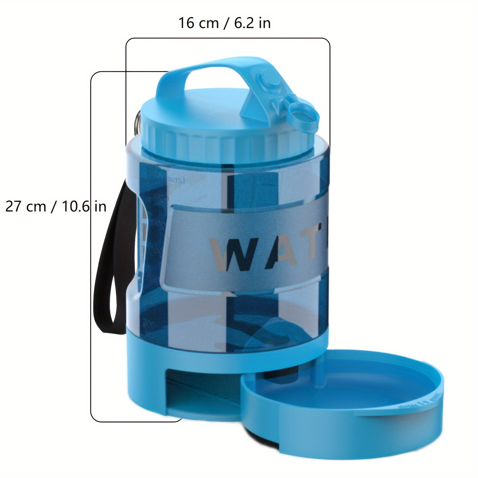 Large Capacity 74oz Dog Water Bottle – Portable Bowl for Outdoor Adventures